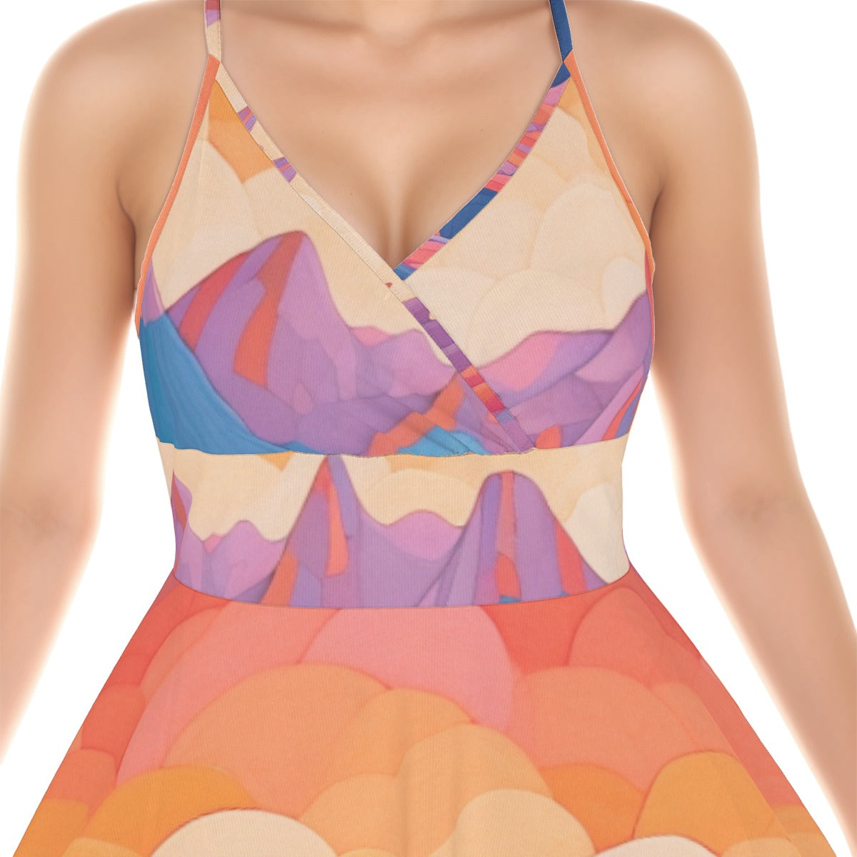 All-Over Print Women‘s Cross Cami Dress