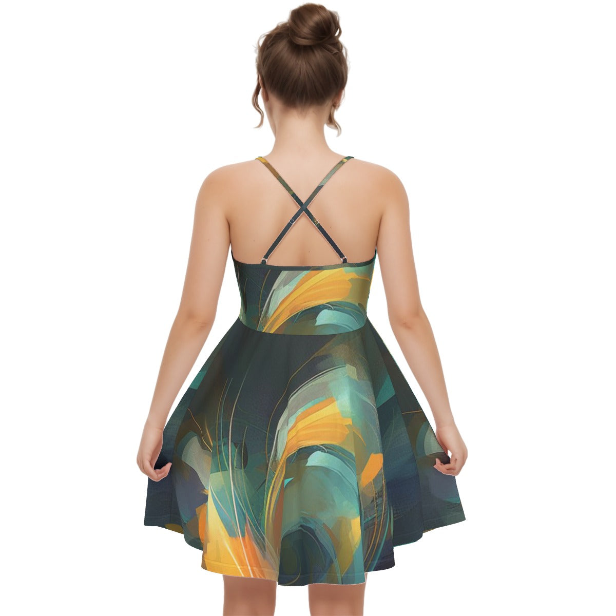 All-Over Print Women‘s Cross Cami Dress