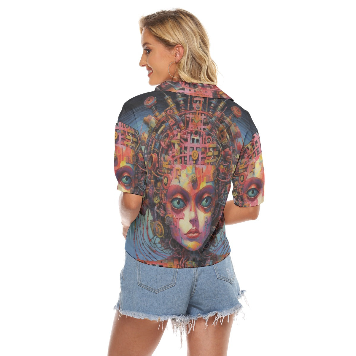 All-Over Print Women's V-neck Shirts