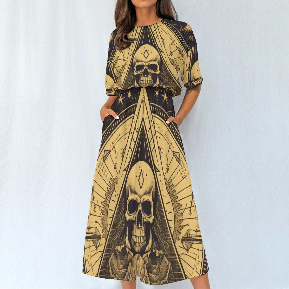 All-Over Print Women's Elastic Waist Dress