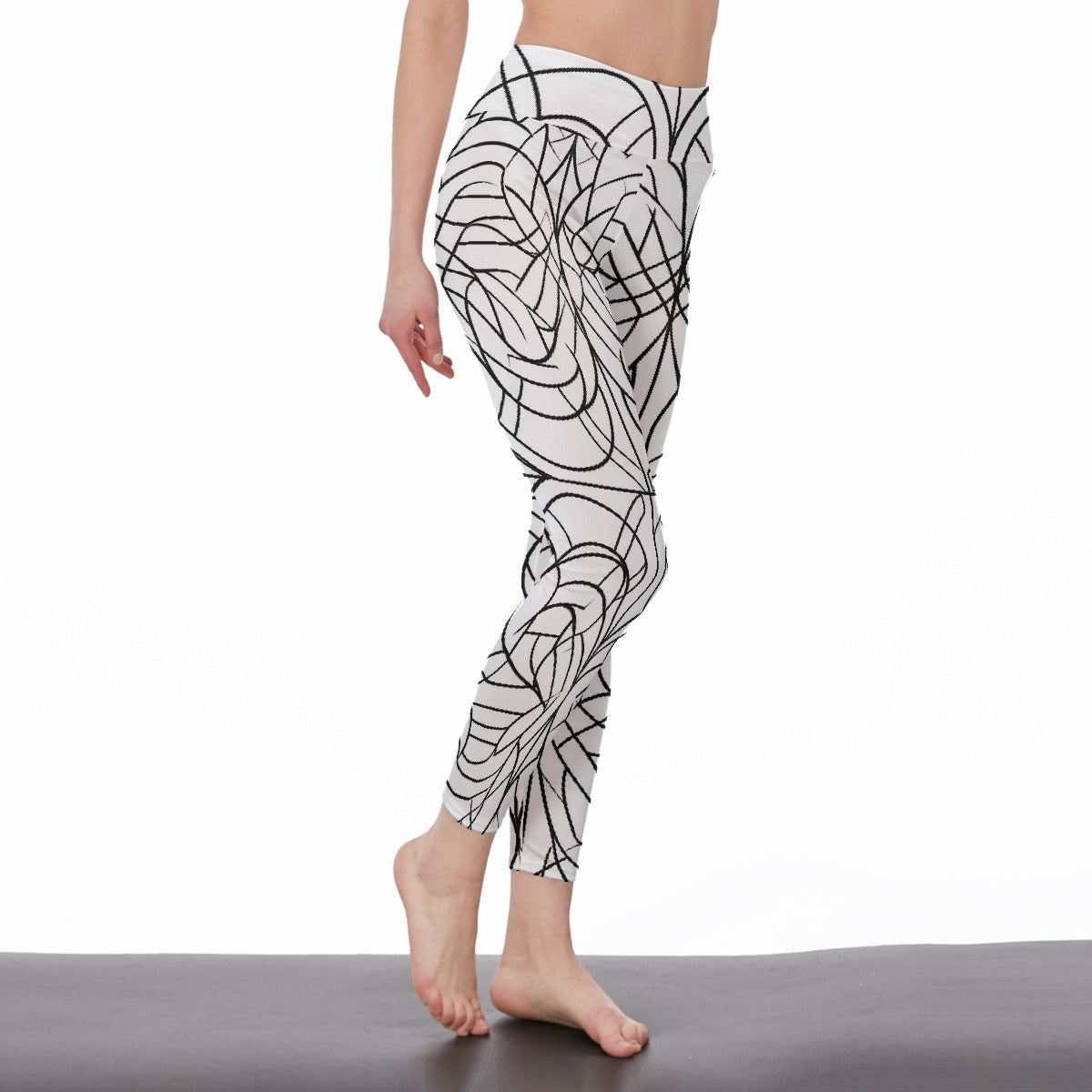 All-Over Print Women's High Waist Leggings | Side Stitch Closure