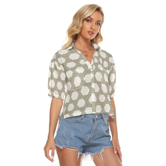 All-Over Print Women's V-neck Shirts