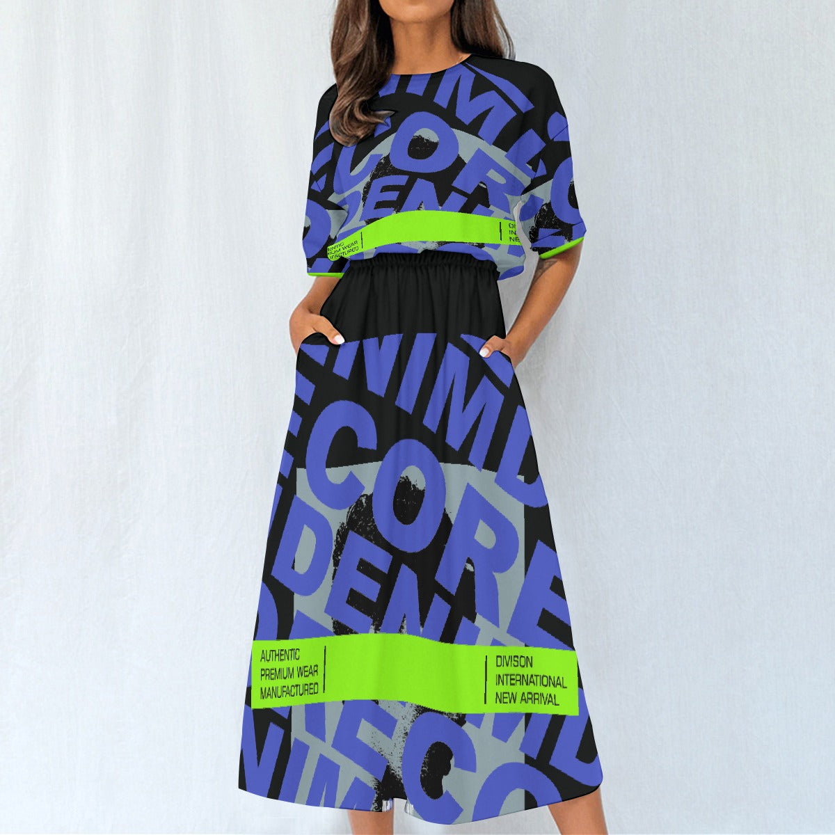 All-Over Print Women's Elastic Waist Dress