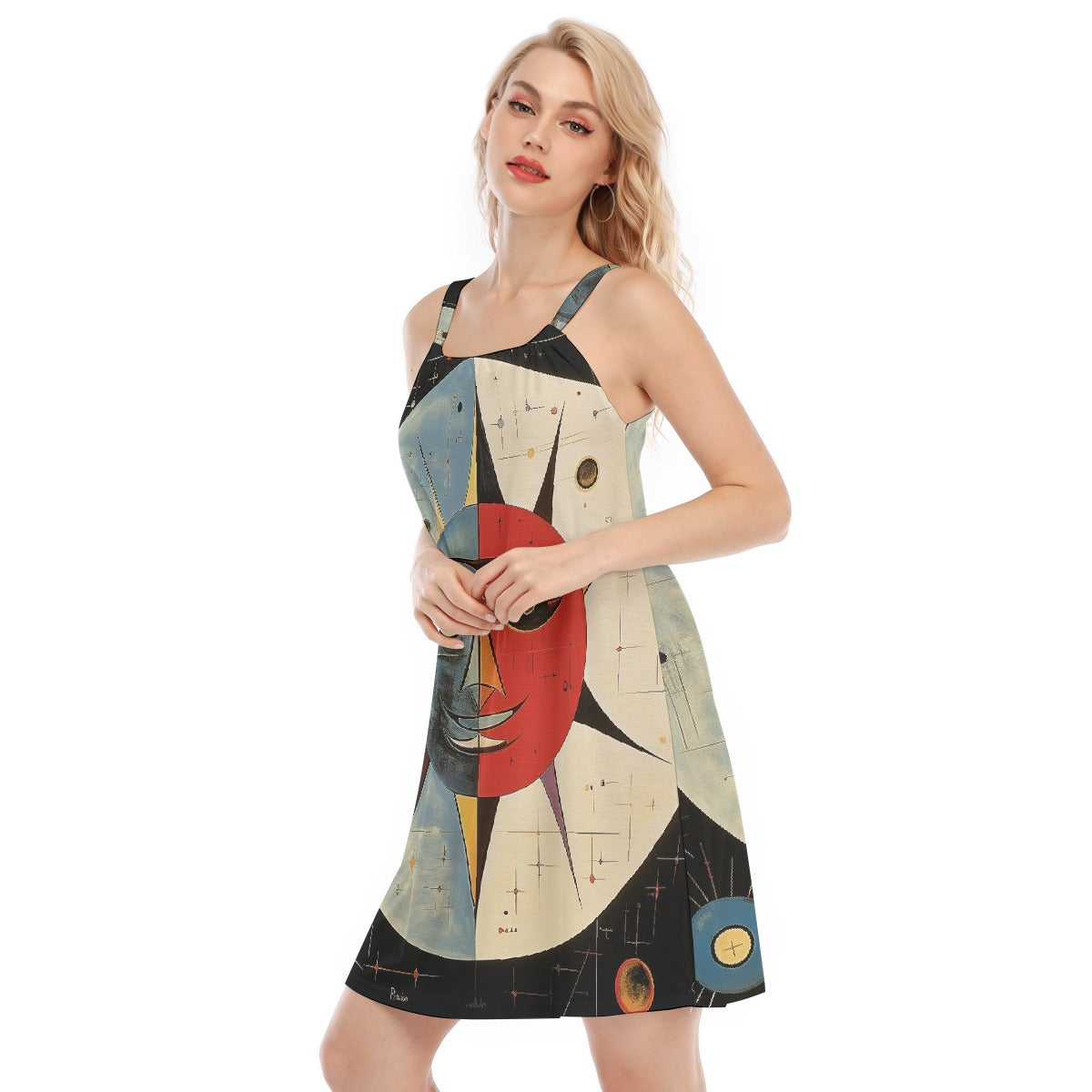 All-Over Print Women's O-neck Cami Dress