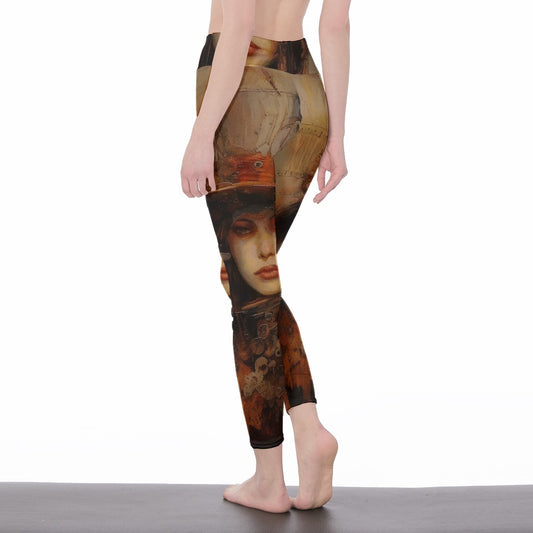 All-Over Print Women's High Waist Leggings | Side Stitch Closure