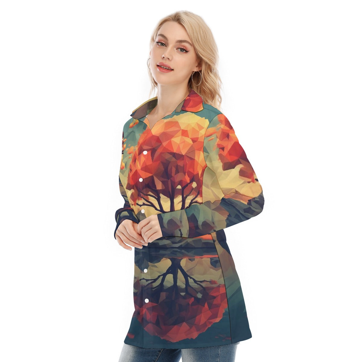 All-Over Print Women's Long Shirt