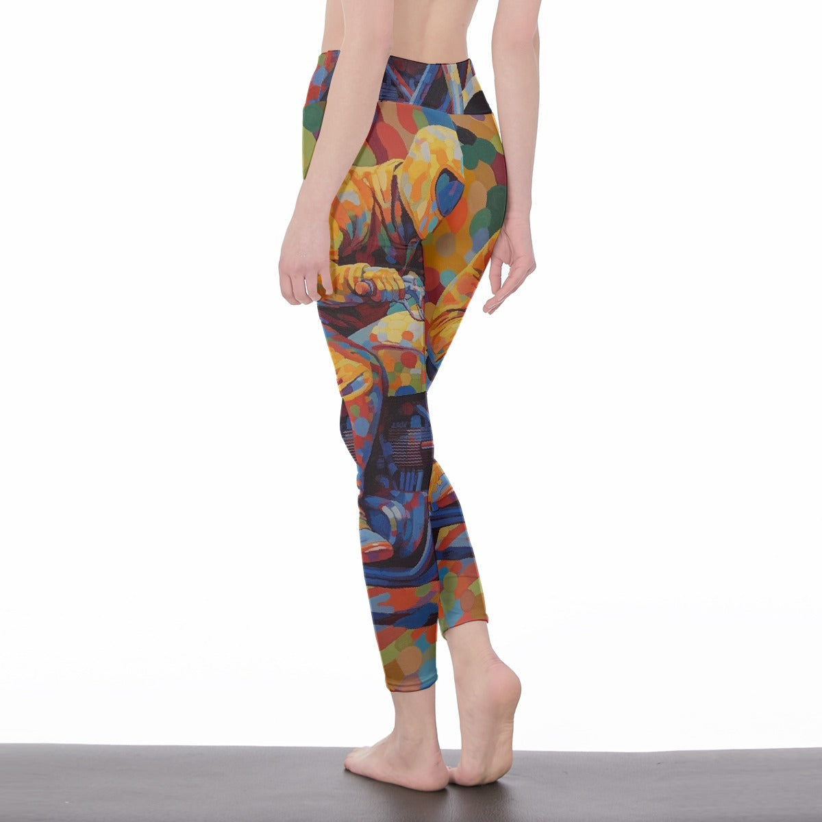 All-Over Print Women's High Waist Leggings | Side Stitch Closure