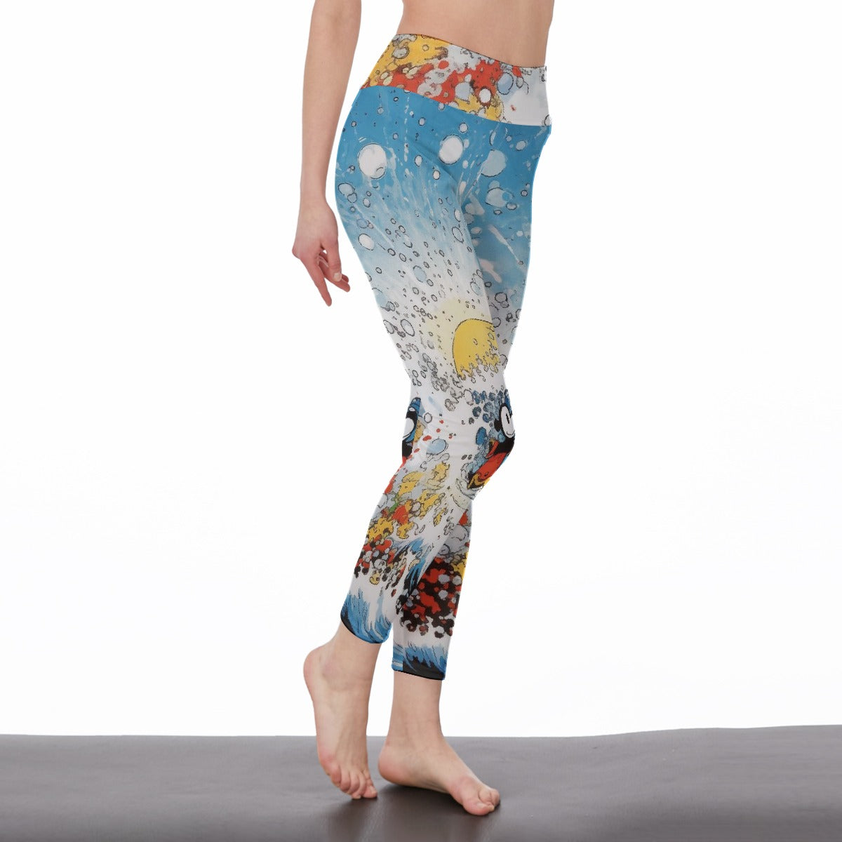 All-Over Print Women's High Waist Leggings | Side Stitch Closure