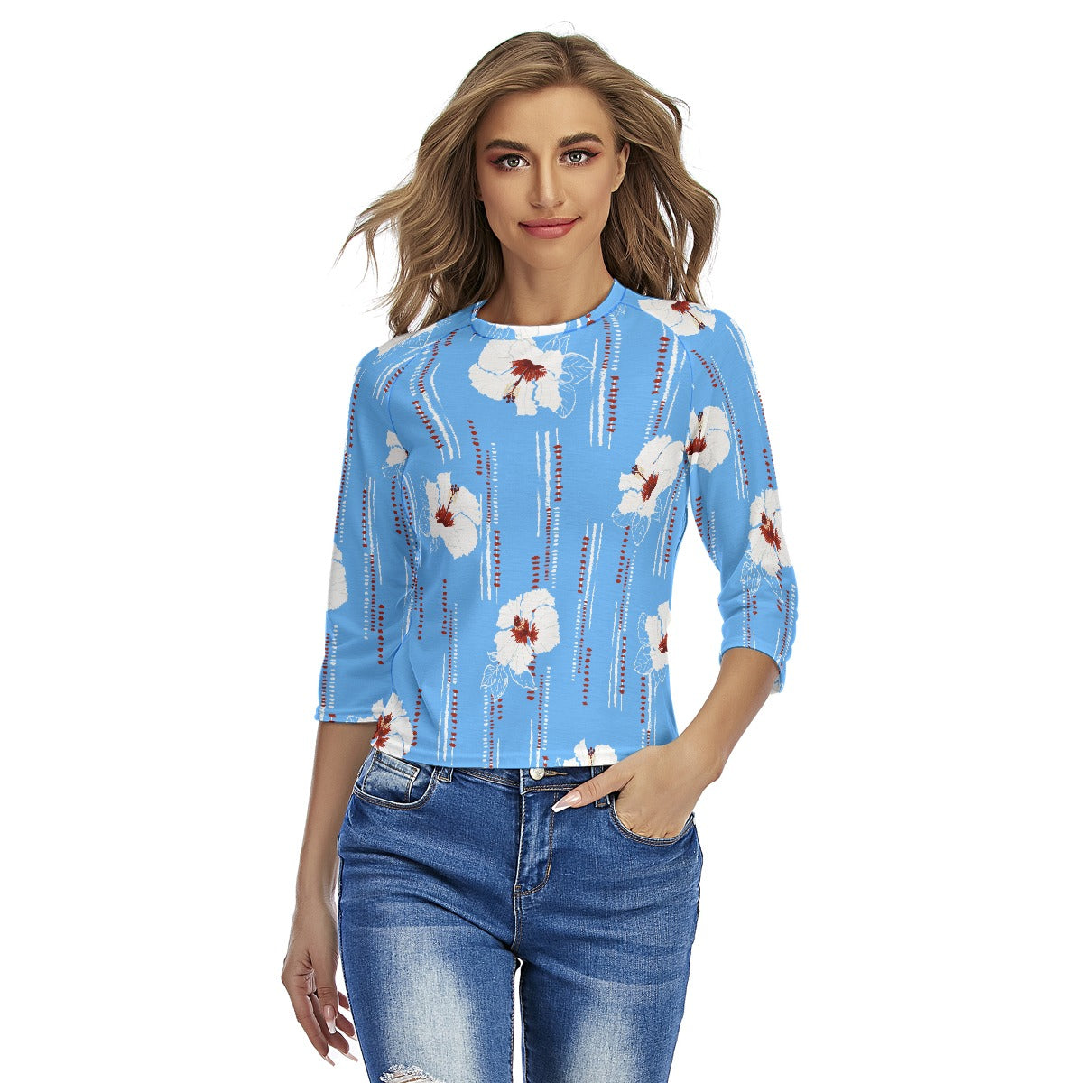 All-Over Print Women's Raglan Sleeves T-shirts