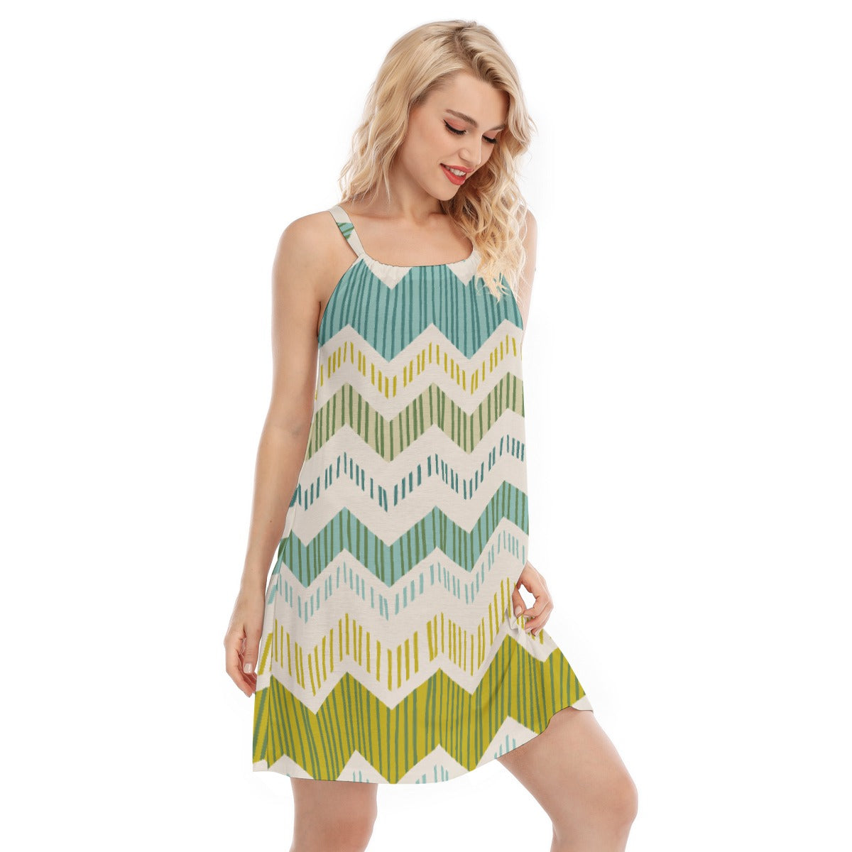 All-Over Print Women's O-neck Cami Dress