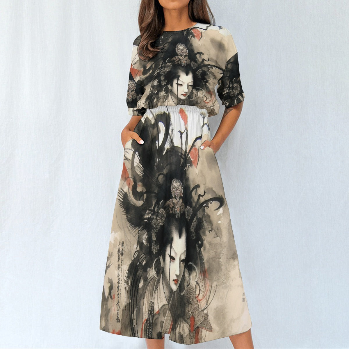 All-Over Print Women's Elastic Waist Dress