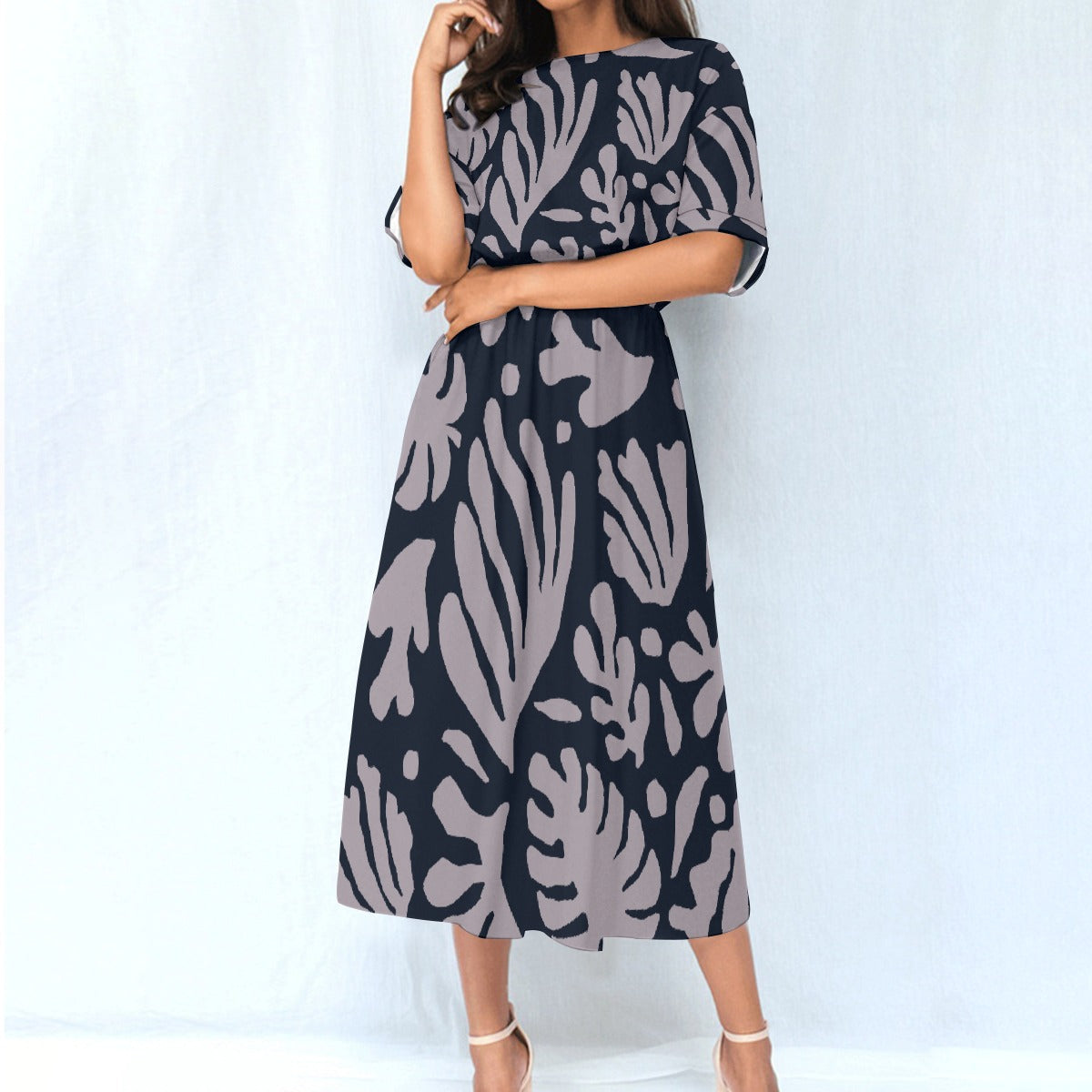 All-Over Print Women's Elastic Waist Dress