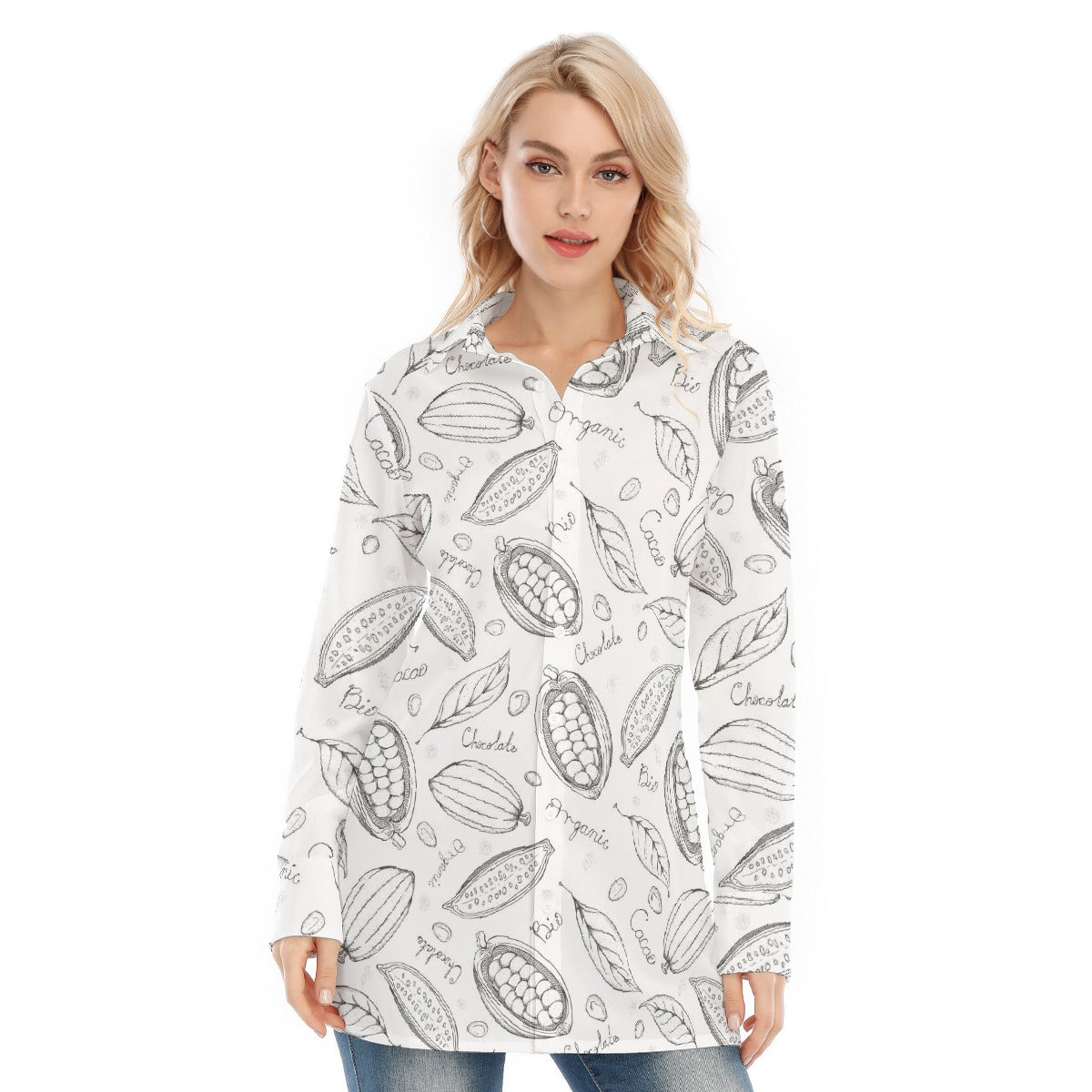 All-Over Print Women's Long Shirt