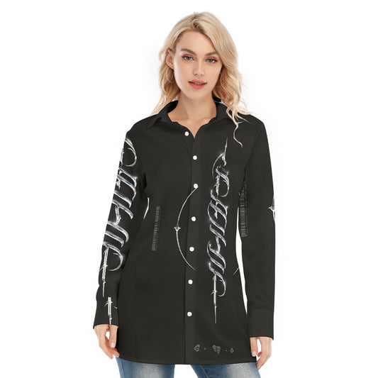 All-Over Print Women's Long Shirt