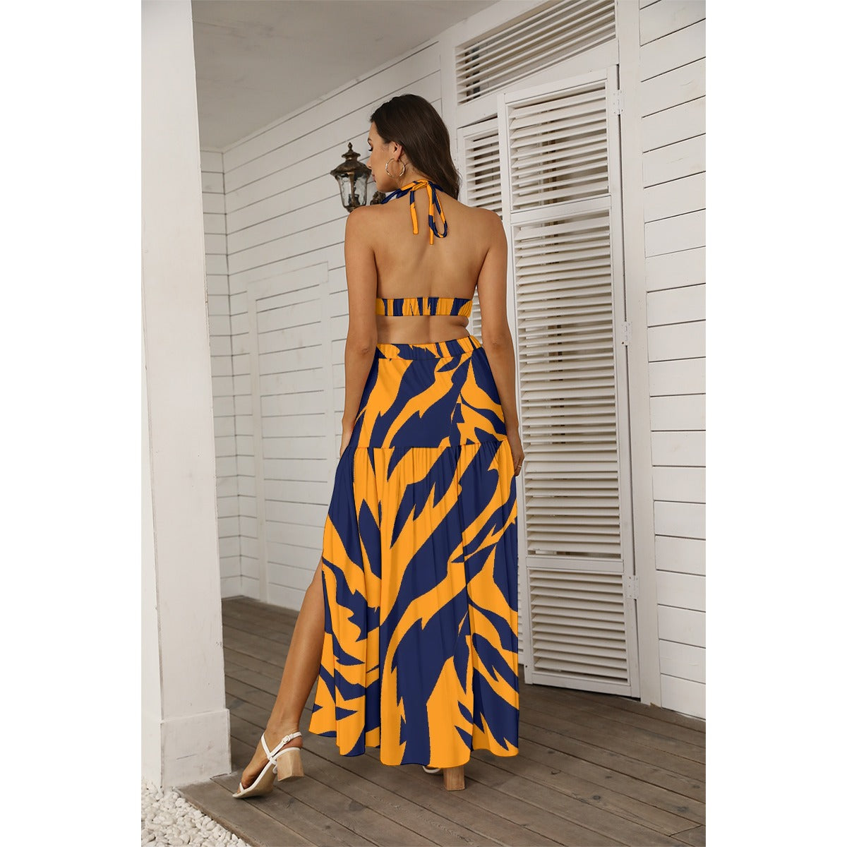 All-Over Print Women's Tie Back Wrap Dress