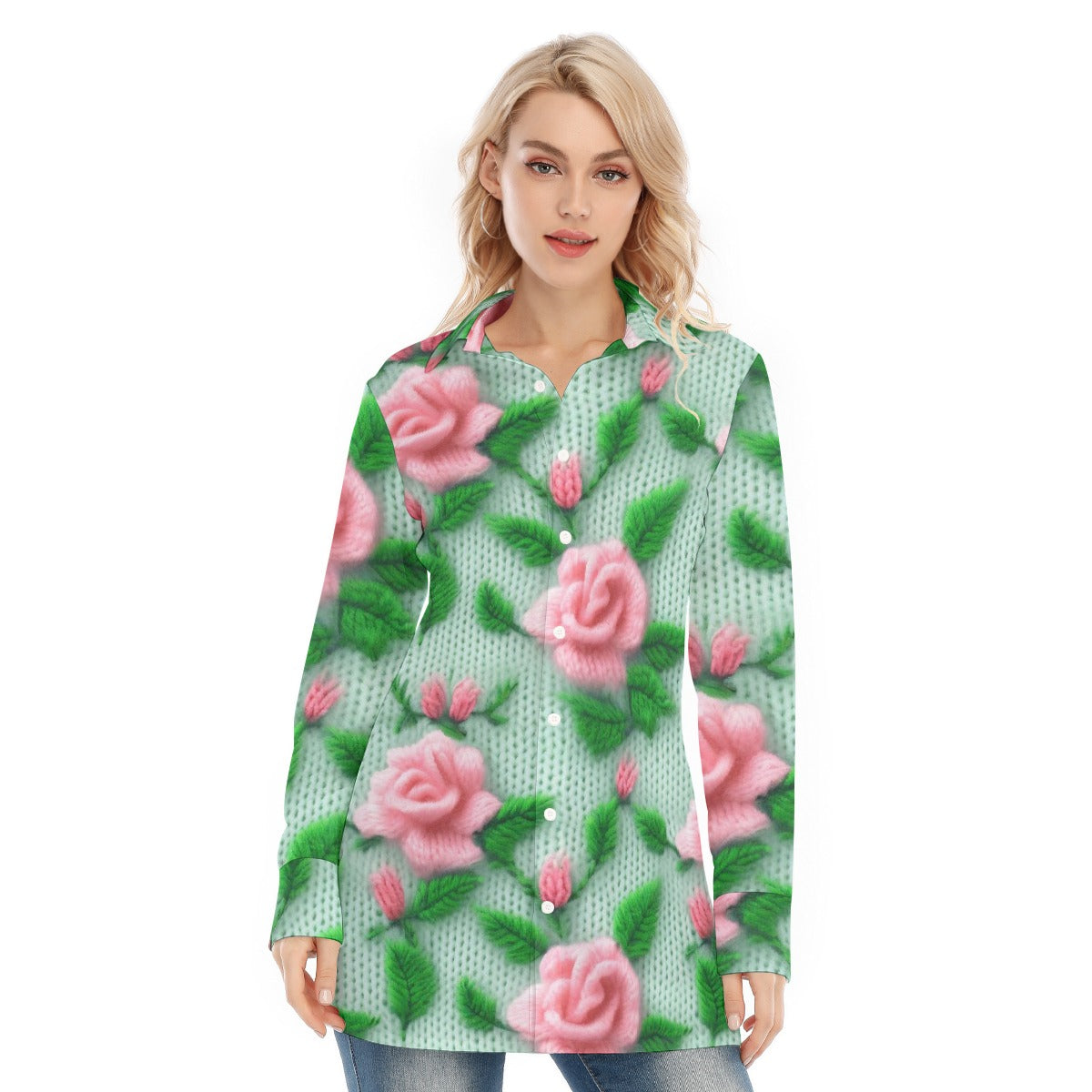 All-Over Print Women's Long Shirt