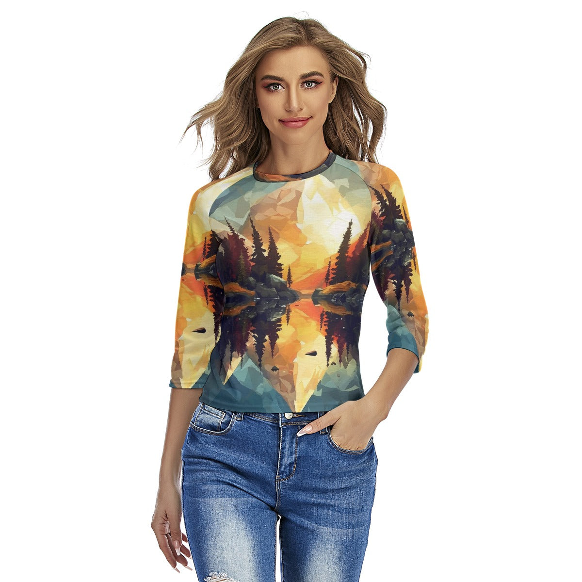 All-Over Print Women's Raglan Sleeves T-shirts