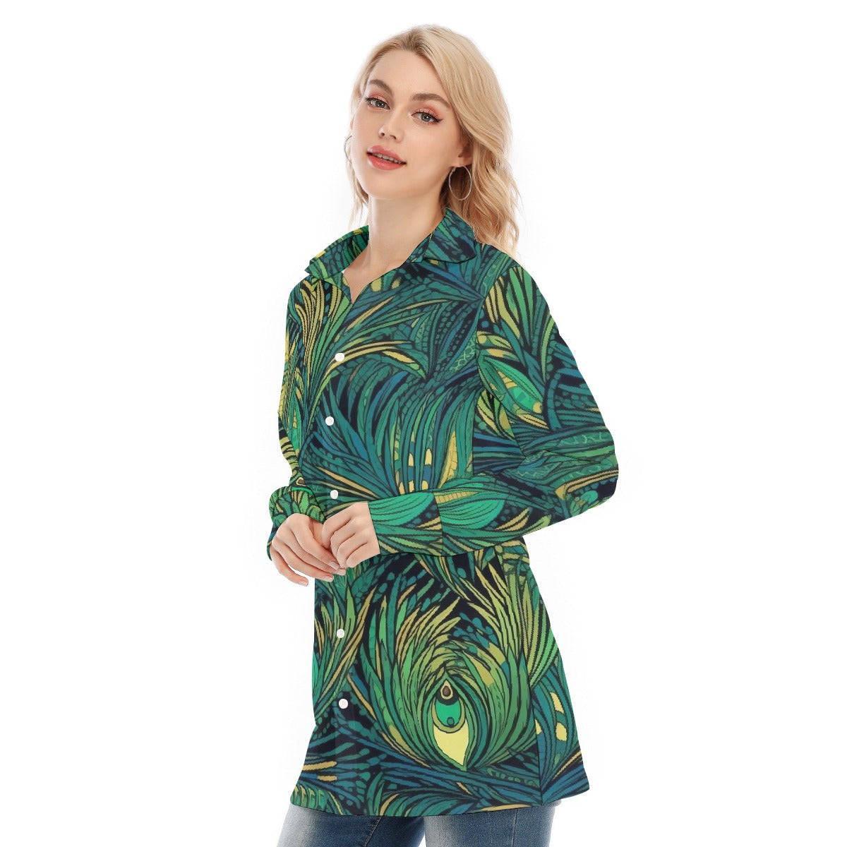 All-Over Print Women's Long Shirt