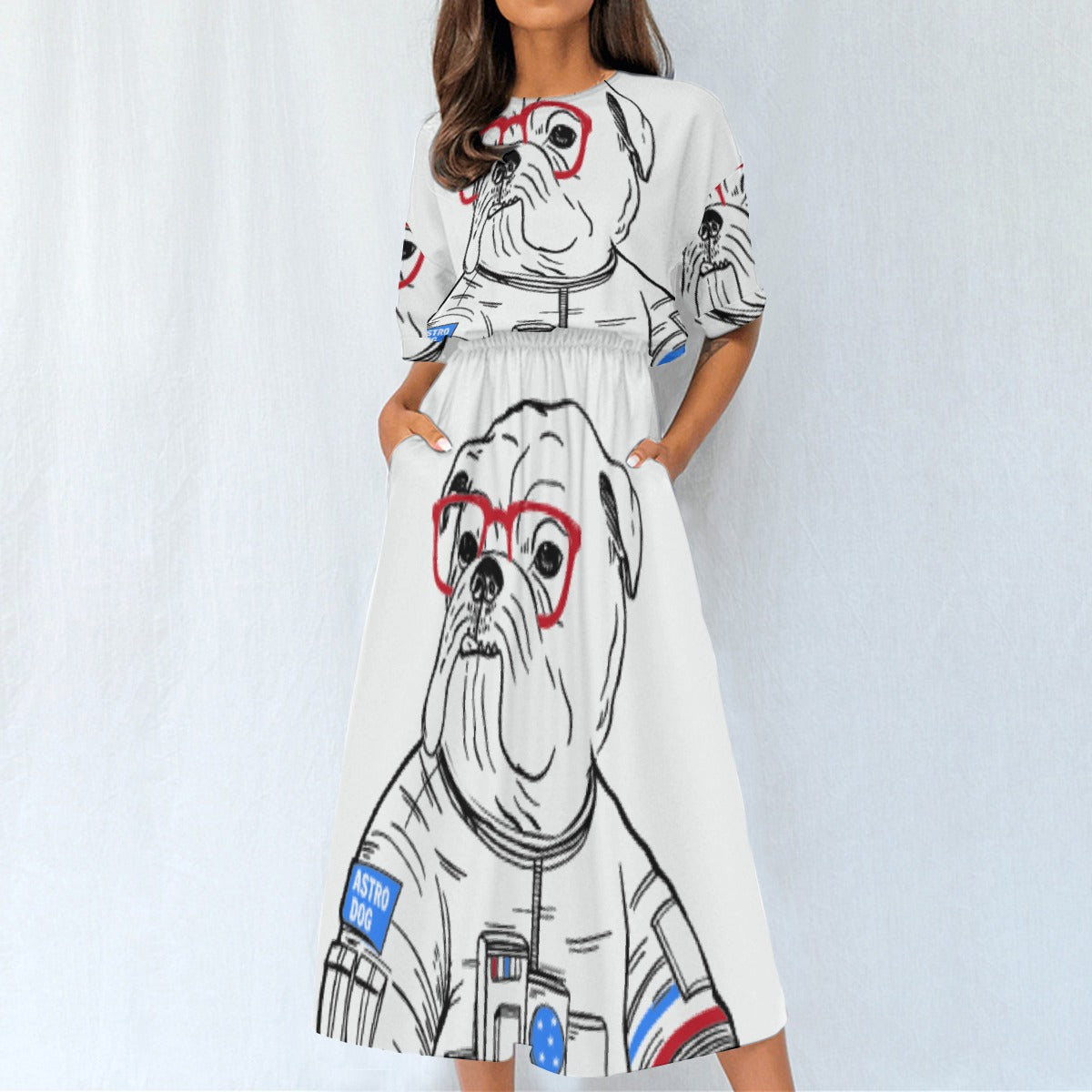 All-Over Print Women's Elastic Waist Dress