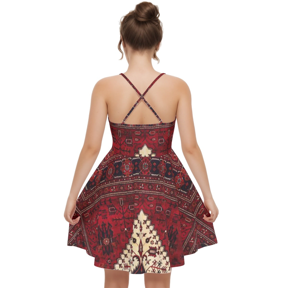 All-Over Print Women‘s Cross Cami Dress