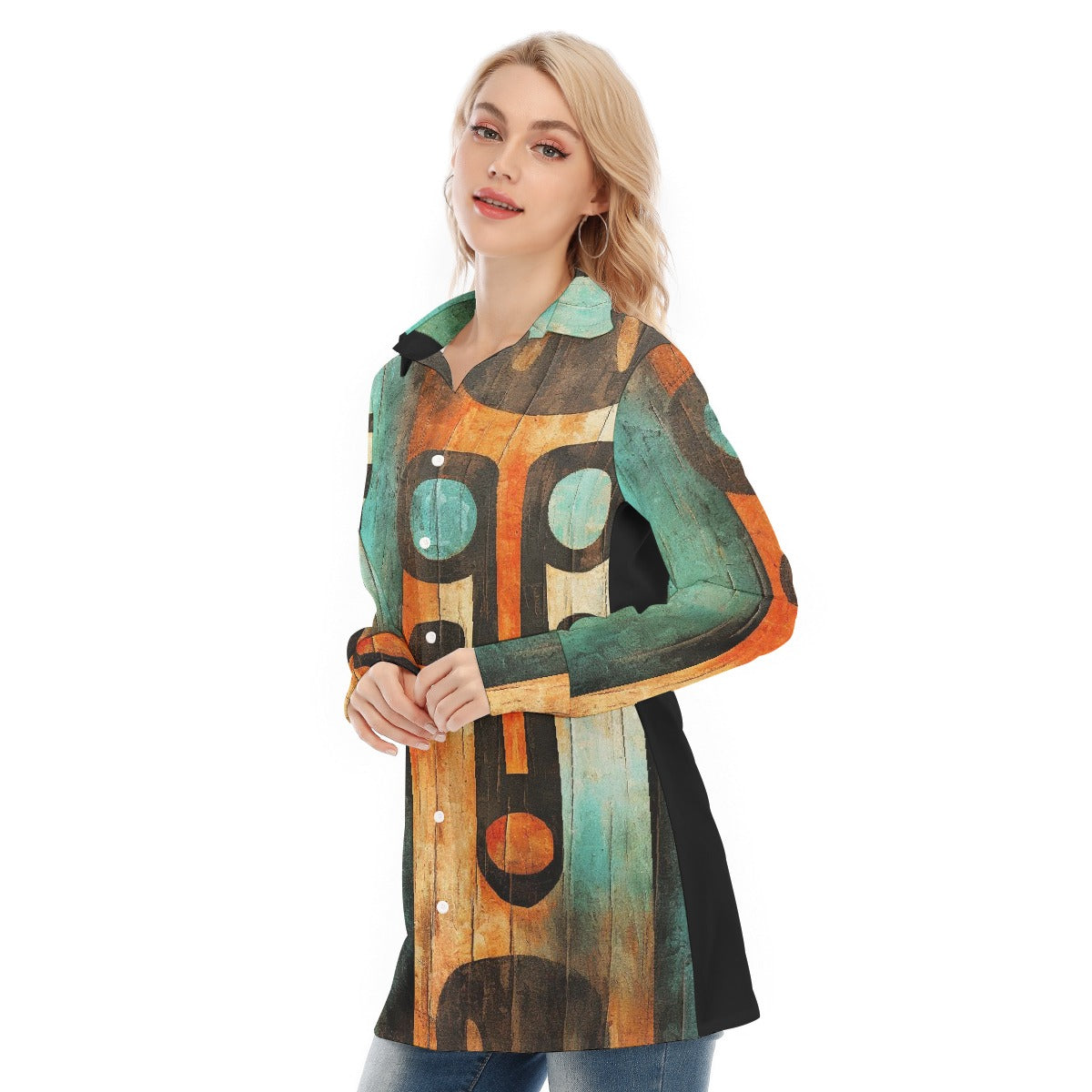 All-Over Print Women's Long Shirt