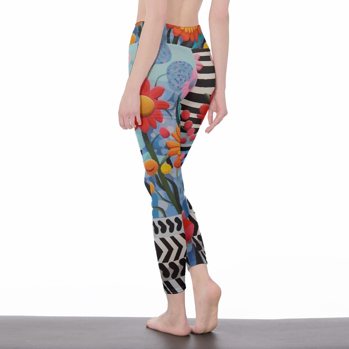 All-Over Print Women's High Waist Leggings | Side Stitch Closure