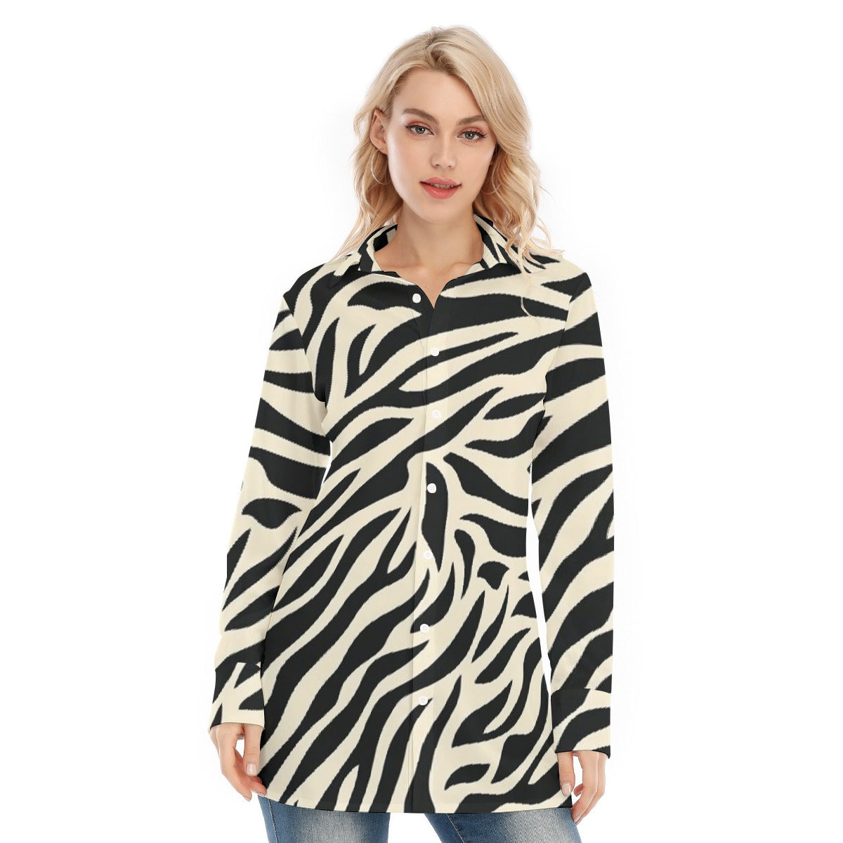 All-Over Print Women's Long Shirt