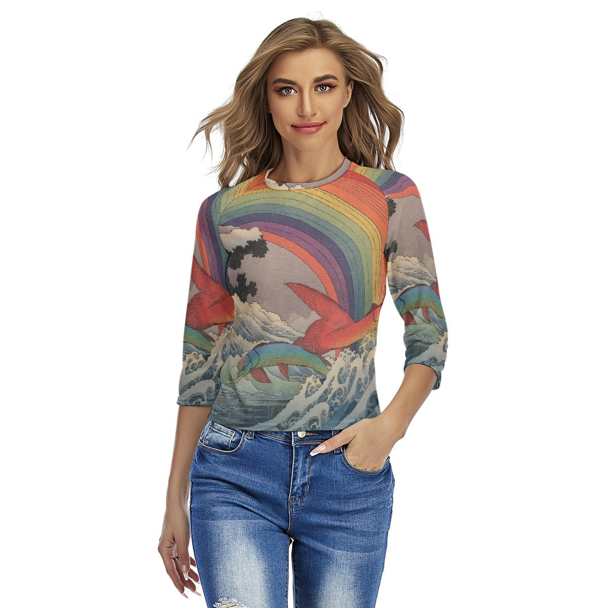 All-Over Print Women's Raglan Sleeves T-shirts