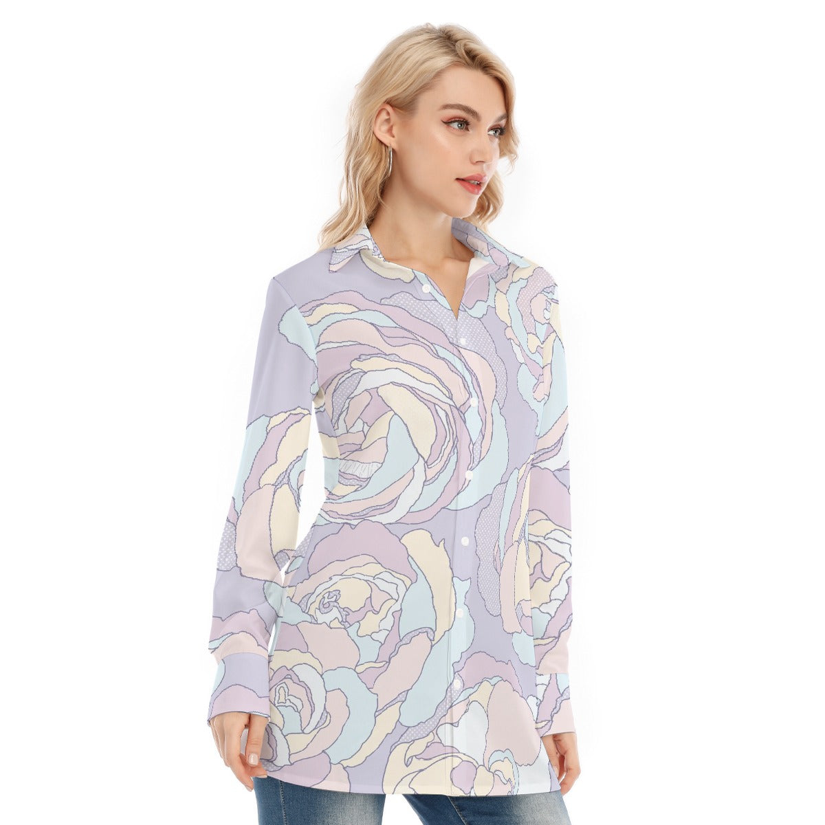 All-Over Print Women's Long Shirt