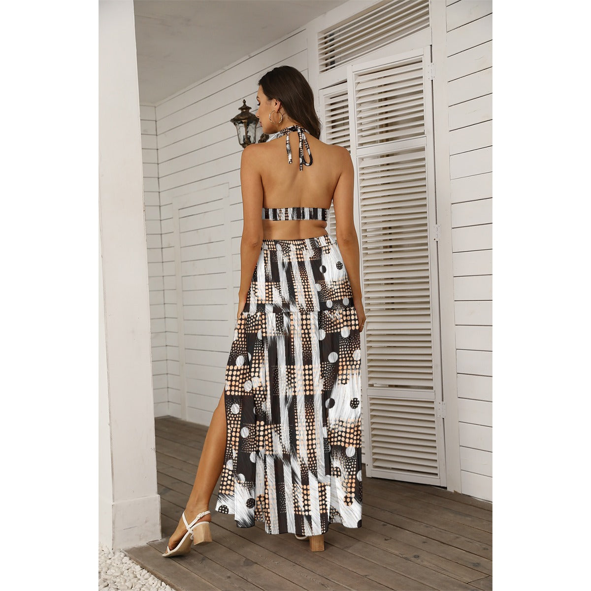 All-Over Print Women's Tie Back Wrap Dress