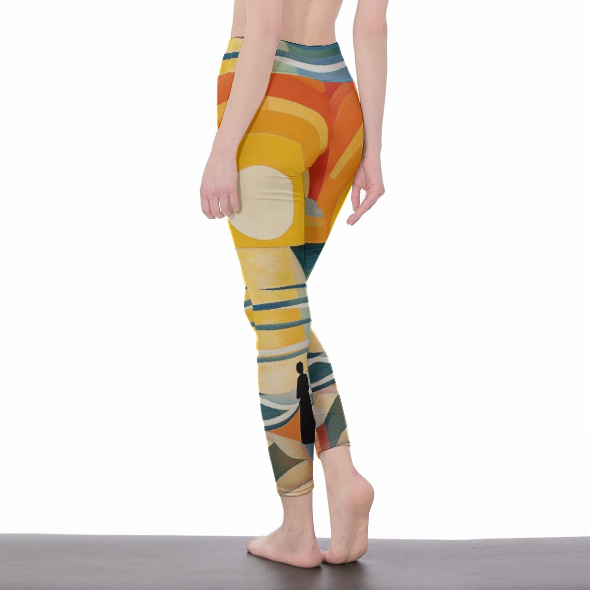 All-Over Print Women's High Waist Leggings | Side Stitch Closure