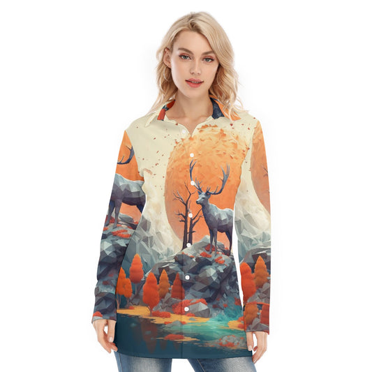 All-Over Print Women's Long Shirt