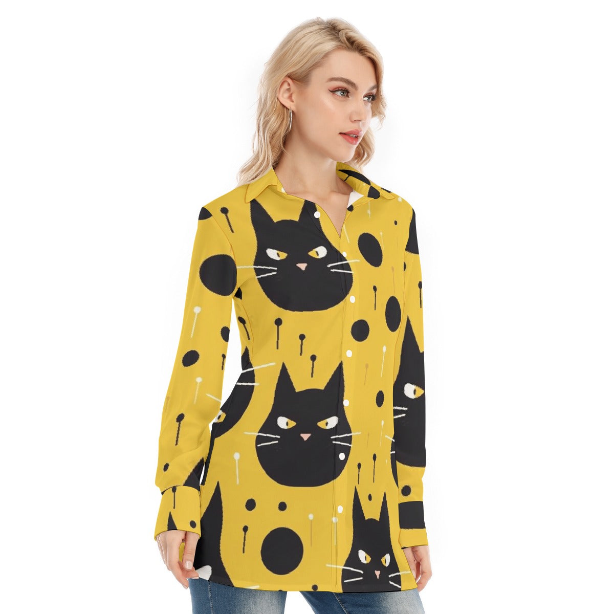 All-Over Print Women's Long Shirt