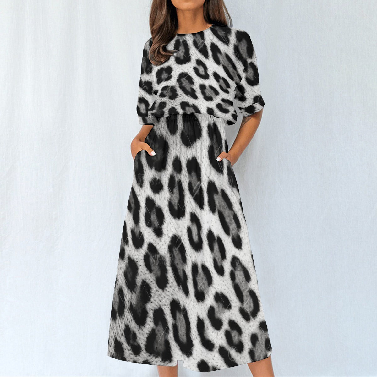 All-Over Print Women's Elastic Waist Dress