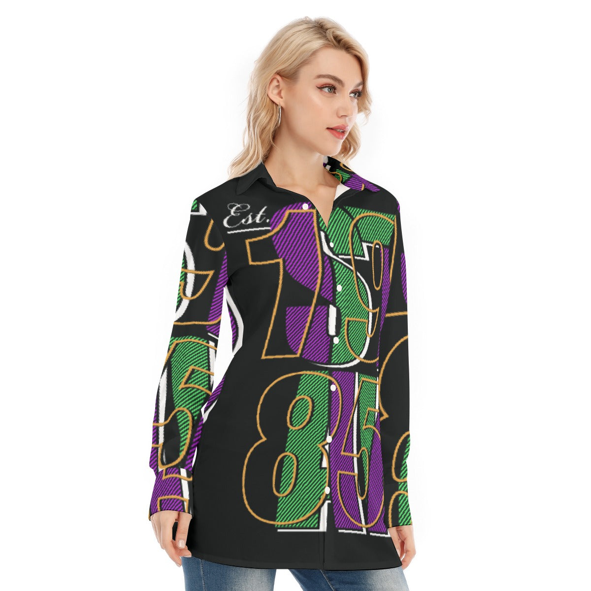 All-Over Print Women's Long Shirt