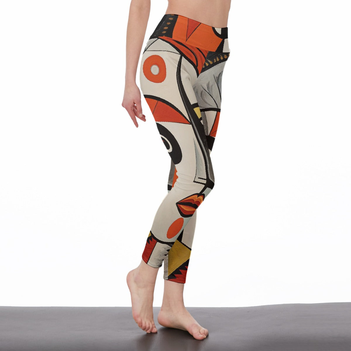 All-Over Print Women's High Waist Leggings | Side Stitch Closure