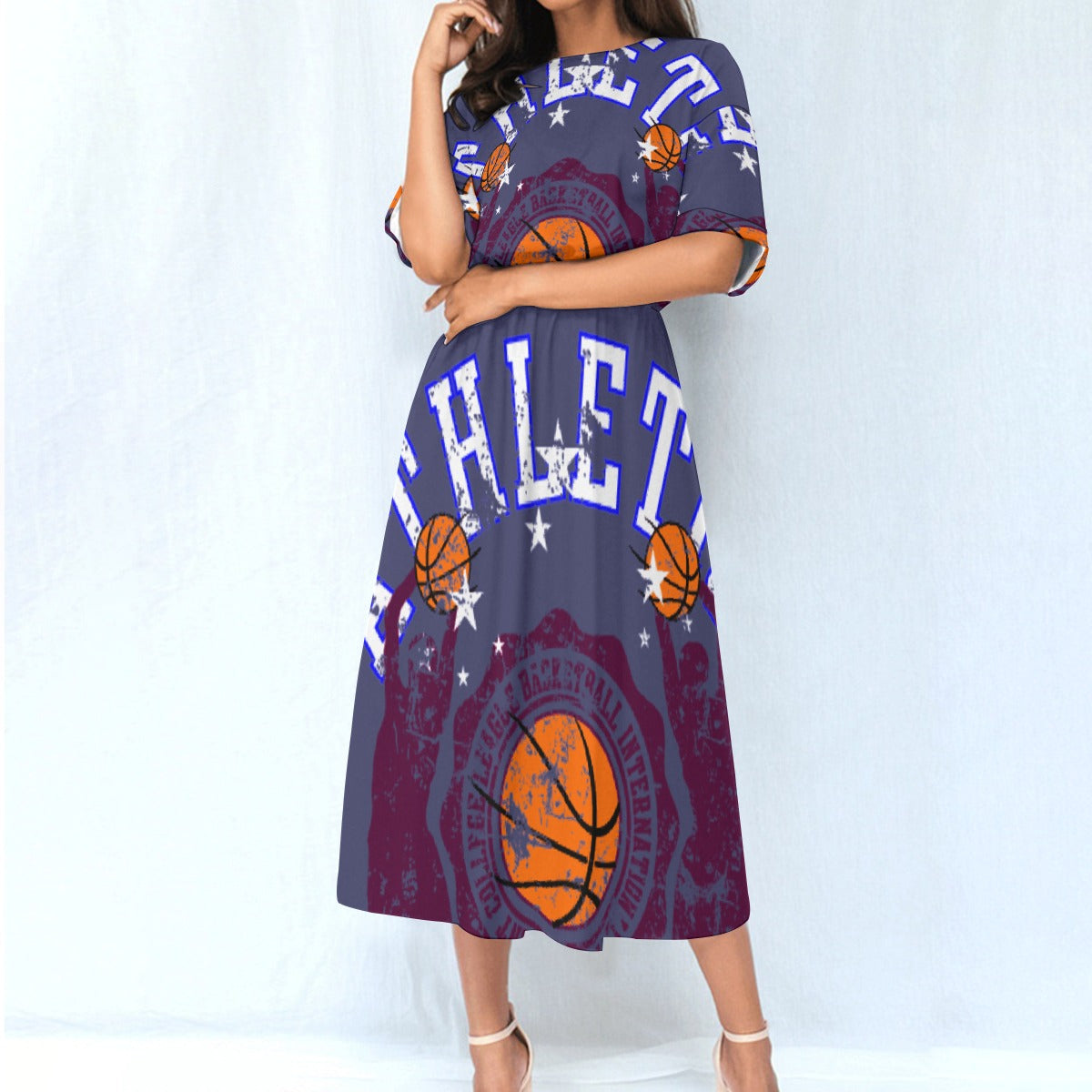 All-Over Print Women's Elastic Waist Dress