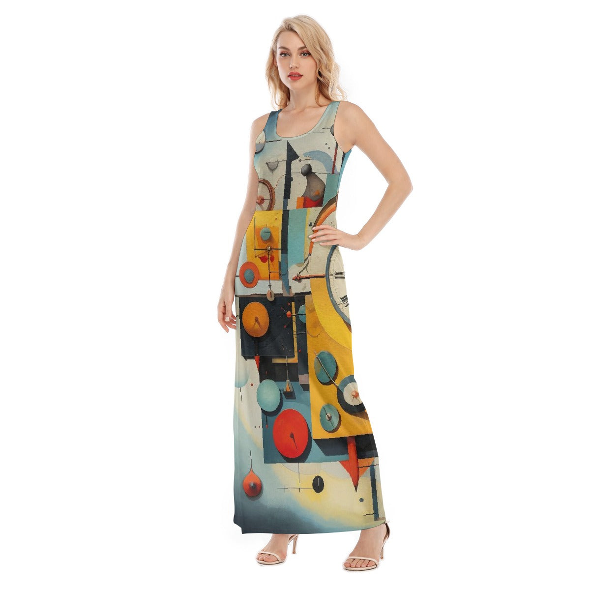 All-Over Print Women's Vest Dress | Length To Ankle