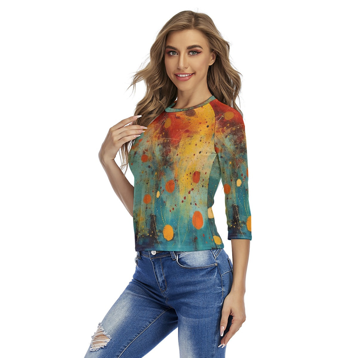 All-Over Print Women's Raglan Sleeves T-shirts