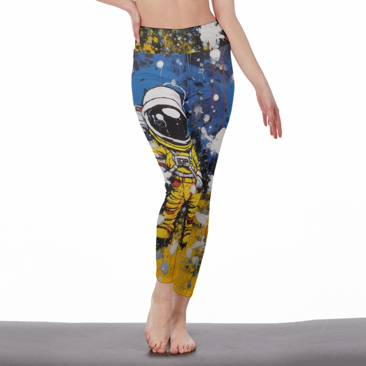 All-Over Print Women's High Waist Leggings | Side Stitch Closure