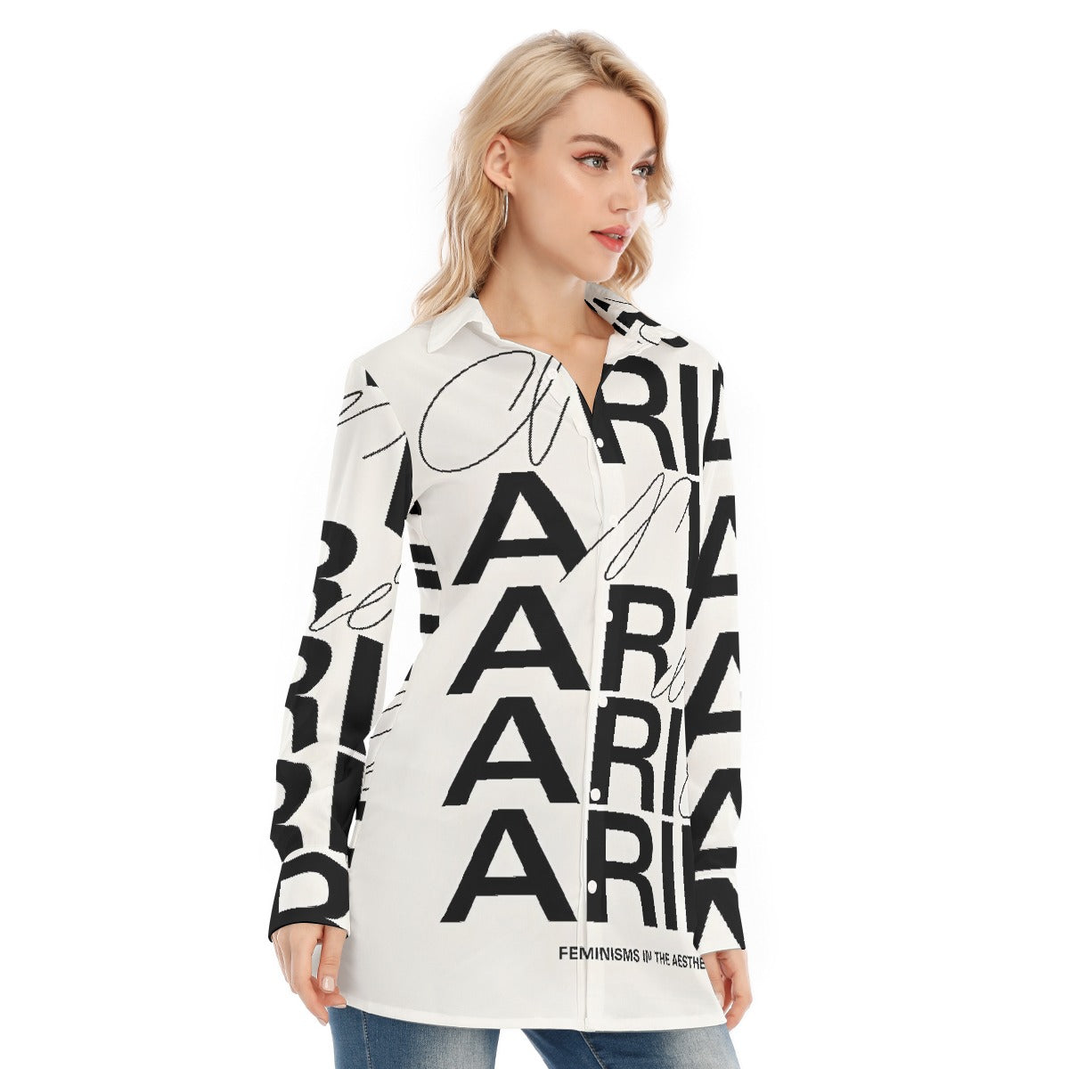 All-Over Print Women's Long Shirt