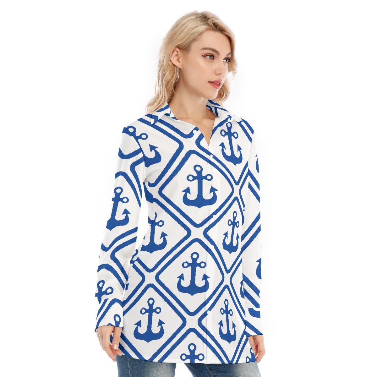 All-Over Print Women's Long Shirt