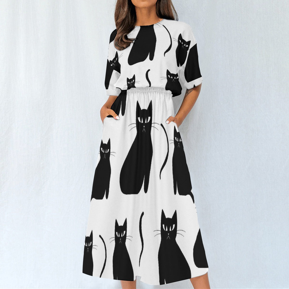 All-Over Print Women's Elastic Waist Dress