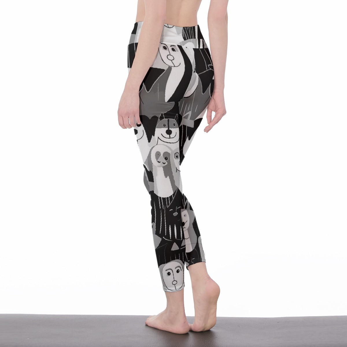 All-Over Print Women's High Waist Leggings | Side Stitch Closure