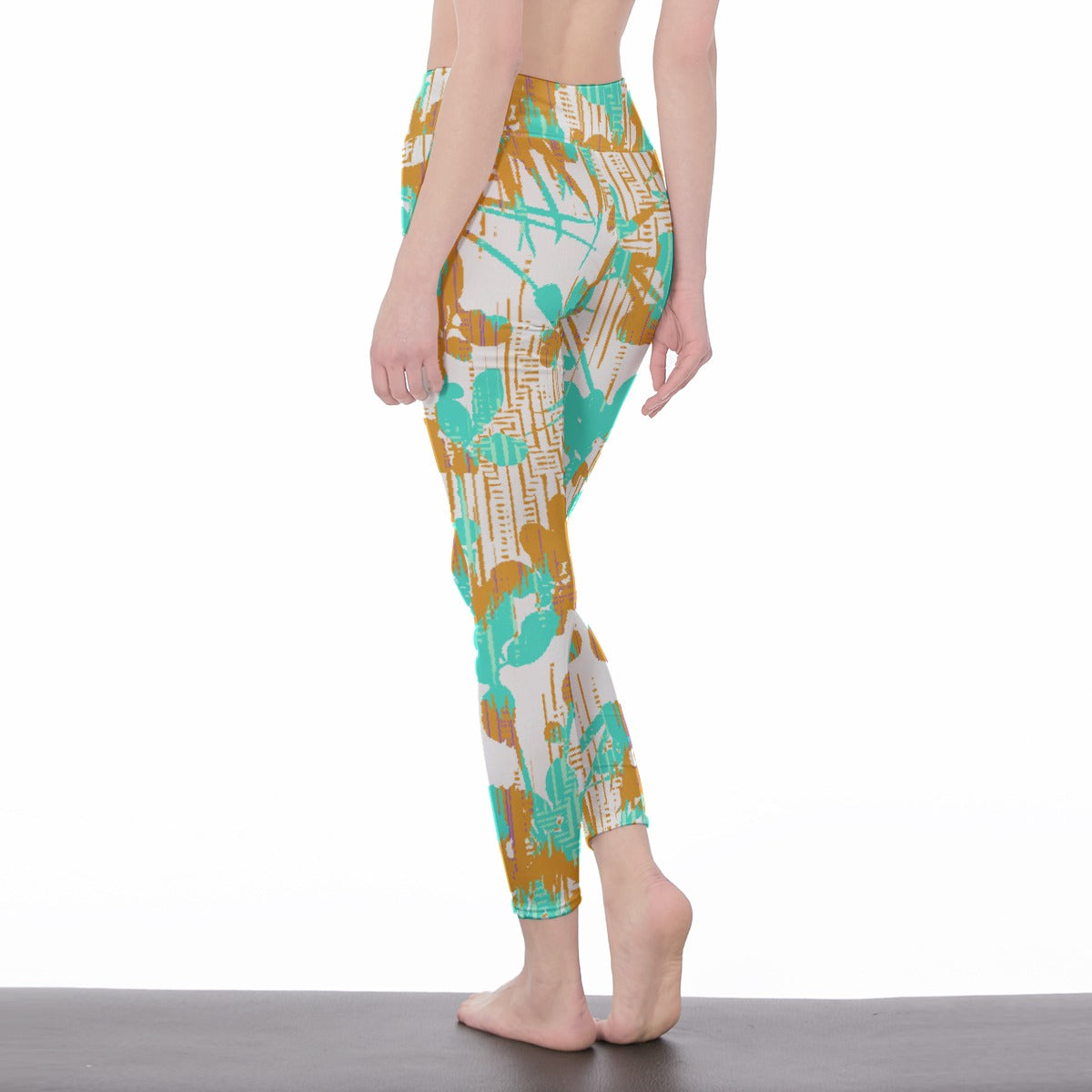 All-Over Print Women's High Waist Leggings | Side Stitch Closure