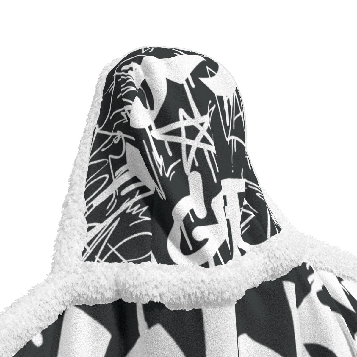 All-Over Print Unisex Wearable Hooded Blanket