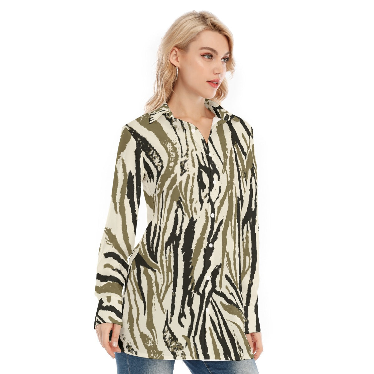 All-Over Print Women's Long Shirt