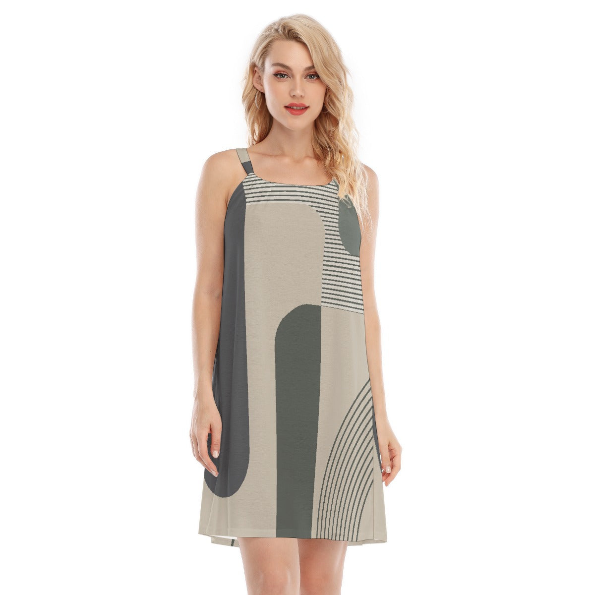 All-Over Print Women's O-neck Cami Dress