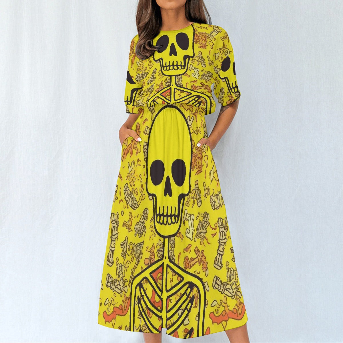 All-Over Print Women's Elastic Waist Dress