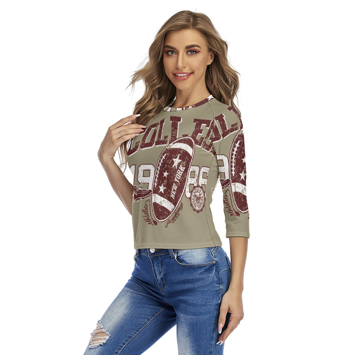 All-Over Print Women's Raglan Sleeves T-shirts